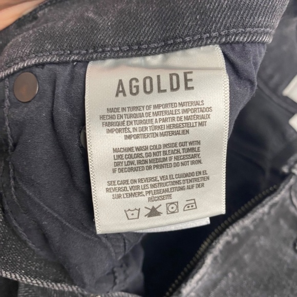 AGOLDE - Sophie High-Rise Distressed Skinny Crop Jeans in Temple Wash Size 28 - Picture 4 of 12